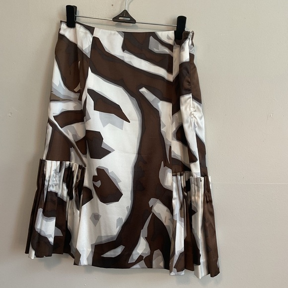 Midi Boho Print Silk Skirt “Per Se”- Size 6 - Picture 1 of 8